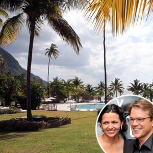Luciana Bozan Barroso, Matt Damon, St. Lucia, Wedding Renewal Luciana Bozan Barroso, Matt Damon, St. Lucia, Wedding Renewal